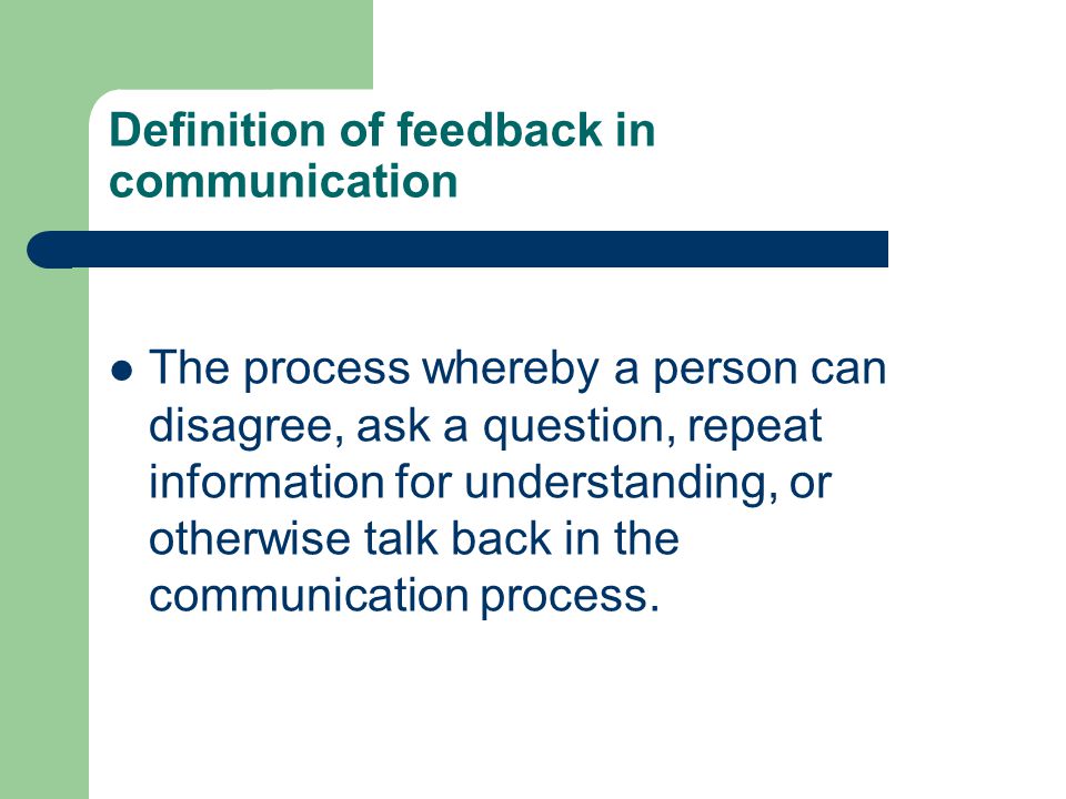 What is Feedback? | Definition of feedback in Communication